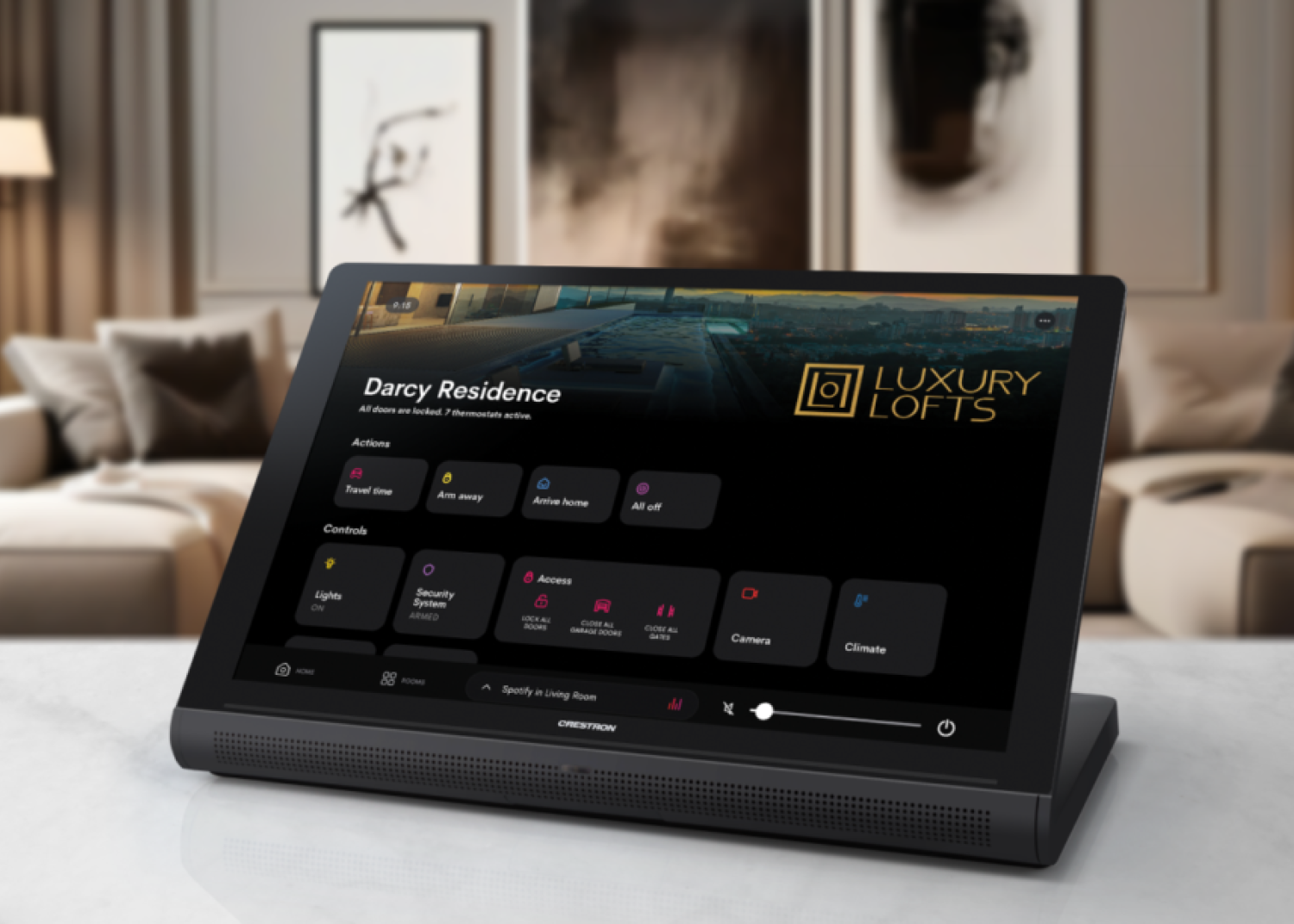 crestron touchpanel white